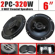 6" 640W (2x320W) Universal 3-Way Car Coaxial Speakers – Hi-Fi Full Range Sound, Damage-Free Fitting